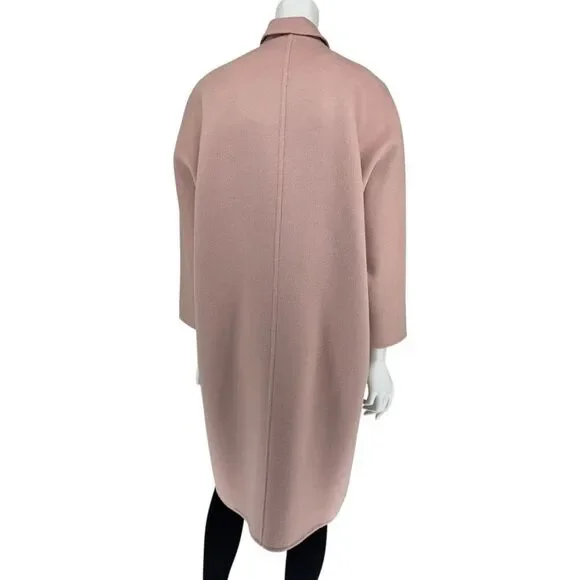 Prada Blush Pink Alpaca-Blend Cocoon Coat – Size IT 36
